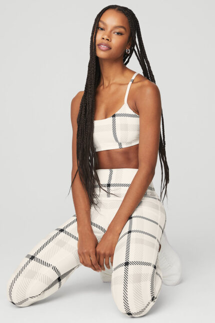 Airlift Magnified Plaid Intrigue Bra – Ivory/Black