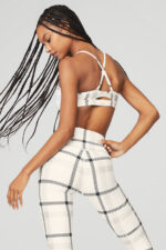 Airlift Magnified Plaid Intrigue Bra – Ivory/Black - Image 3