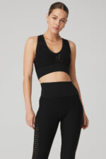 Seamless Open Air Bra – Black