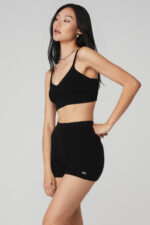 Cashmere Ribbed Staycation Bra – Jet Black - Image 5