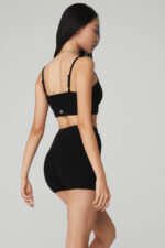 Cashmere Ribbed Staycation Bra – Jet Black - Image 4