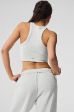 Seamless Delight High Neck Bra – White Heather