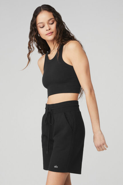 Seamless Delight High Neck Bra – Black
