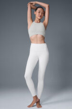 Seamless Delight High Neck Bra – Athletic Heather Grey - Image 4