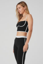 Airbrush Streamlined Bra Tank – Black/White
