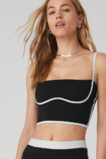 Airbrush Streamlined Bra Tank – Black/White - Image 2