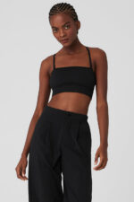 Seamless Open Air Bandeau Bra – Black - Image 2