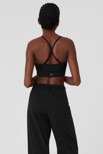 Seamless Open Air Bandeau Bra – Black
