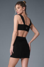 Micro Corduroy Winter Break Bra – Black - Image 3