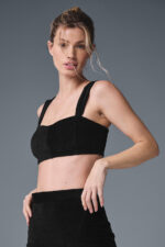 Micro Corduroy Winter Break Bra – Black - Image 2