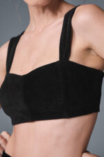Micro Corduroy Winter Break Bra – Black - Image 4