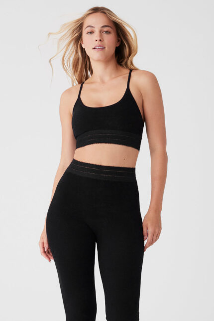 Seamless Luxe Terry Cuddle Bra – Black