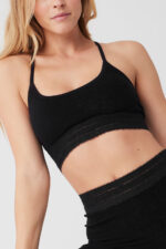 Seamless Luxe Terry Cuddle Bra – Black - Image 4