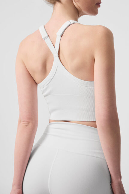 Seamless Ribbed Favorite Bra Tank – White