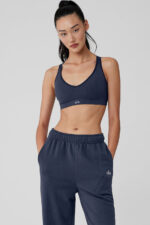 Seamless Ribbed Favorite Bra – Navy - Image 2