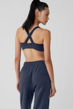 Seamless Ribbed Favorite Bra – Navy - Image 5