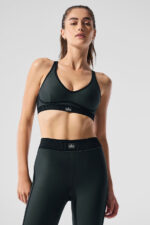 Airlift Line Up Bra – Charcoal Green - Image 3