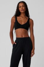 Waffle Weekend Escape Bra – Black - Image 2
