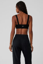 Waffle Weekend Escape Bra – Black