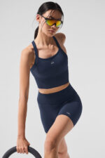 Seamless Ribbed Favorite Bra Tank – Navy - Image 3