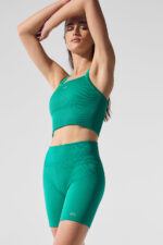 Seamless Ribbed Favorite Bra Tank – Spruce Green - Image 2