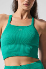 Seamless Ribbed Favorite Bra Tank – Spruce Green - Image 4