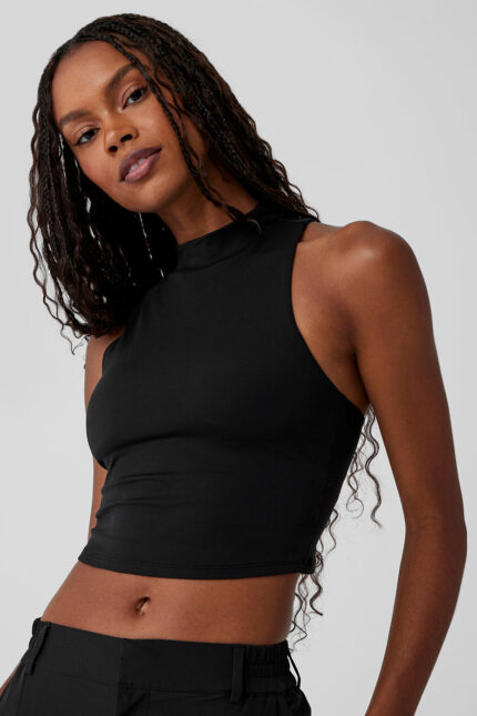 Alosoft Top That Bra Tank – Black