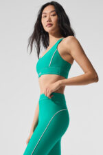 Airlift Suit Up Bra – Spruce Green/White - Image 3