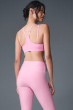 Airlift Ribbed Jump Start V-Neck Bra – Sweet Pink - Image 5