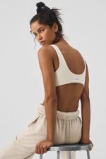 Alosoft Center Stage Bra – Oatmeal Heather