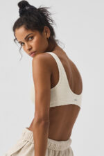 Alosoft Center Stage Bra – Oatmeal Heather - Image 5