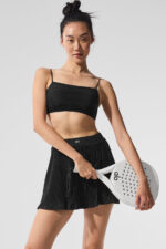 Micro Plisse Game On Bra – Black