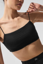 Micro Plisse Game On Bra – Black - Image 4