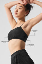 Micro Plisse Game On Bra – Black - Image 2