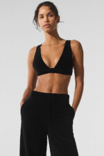 Micro Corduroy Dreamer Bra – Black - Image 2