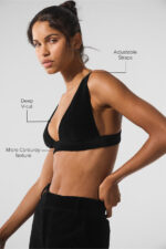 Micro Corduroy Dreamer Bra – Black - Image 5