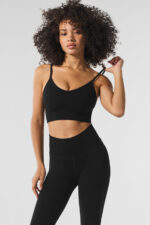 Seamless Winter Warm Plush Delight Bra – Black - Image 4