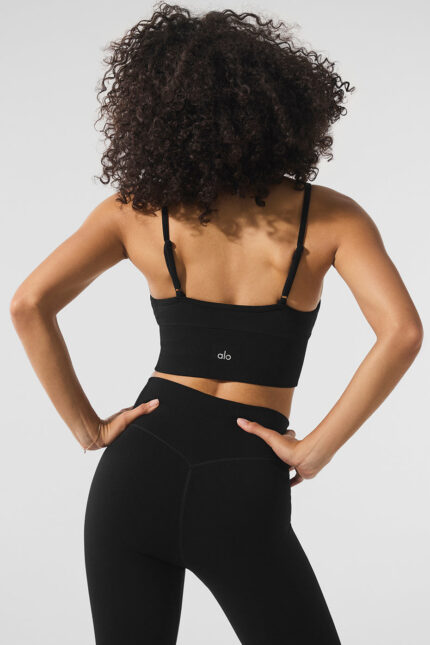 Seamless Winter Warm Plush Delight Bra – Black