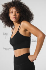 Seamless Winter Warm Plush Delight Bra – Black - Image 2