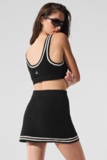 Tennis Club Sweater Knit Bra – Black/Ivory - Image 3