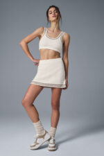 Tennis Club Sweater Knit Bra – Ivory/Gravel - Image 5