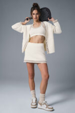 Tennis Club Sweater Knit Bra – Ivory/Gravel - Image 2