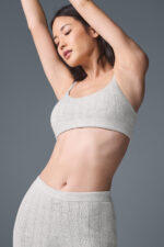Pointelle Sweater Be Mine Bra – Light Grey Heather - Image 3