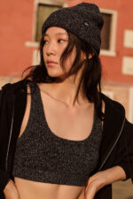 Marl Sweater Bra – Black Marl - Image 5
