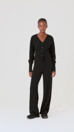 Cashmere Jet Set Cardigan – Black - Image 3