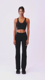 Airbrush High-Waist Flare Legging – Black